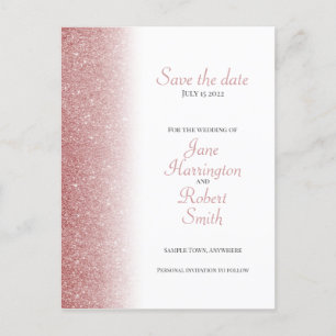 Anúncio Cartão Postal de Save The Date de casamento em bri