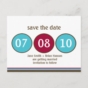 Anúncio Cartão postal de Save the Date de Pontos de Polca