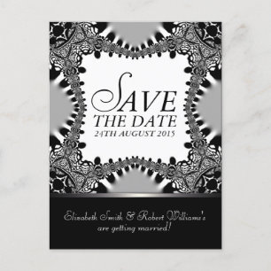 Anúncio Cartão postal de Save the Date em Batik Gótico Pre