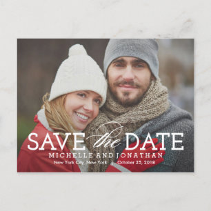 Anúncio Cartão Postal de Save The Date Simplesmente Atempo