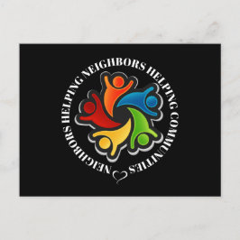 Anúncio Cartão postal de unidade de Trabalho em equipe da 