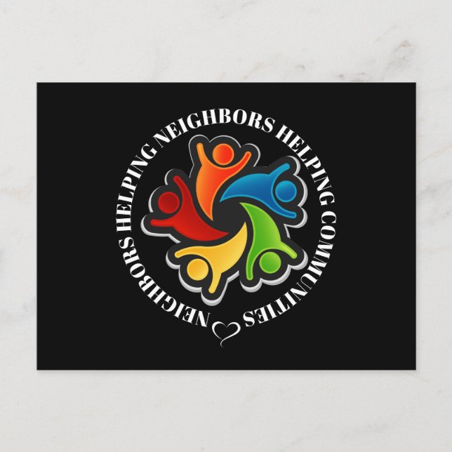 Anúncio Cartão postal de unidade de Trabalho em equipe da  (Frente)