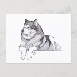 Anúncio Cartão postal do Alasca Malamute de 2019
