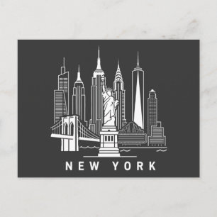 Anúncio Cartão Postal do Antigo Horizonte de Nova York
