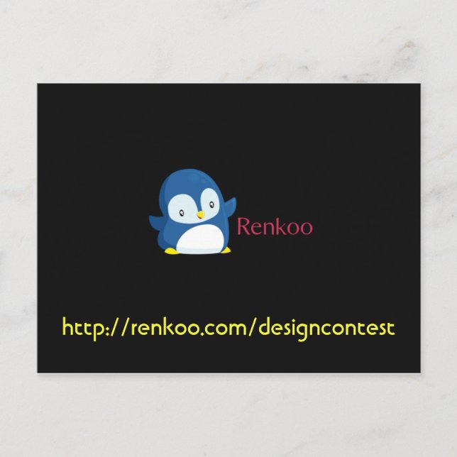 Anúncio Cartão postal do Concurso de Design Renkoo (Frente)