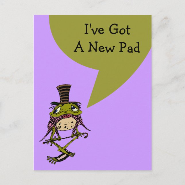 Anúncio Cartão Postal Fofo Mudei Novo Endereço Bloco de No (Frente)