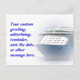 Anúncio Cartão postal personalizado de navio de cruzeiro