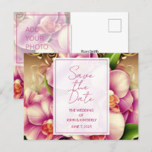 Cartão Postal QR Code de Foto de Casamento Ornamen