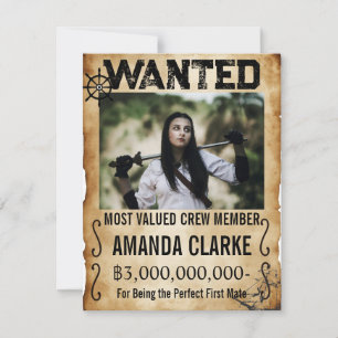 Anúncio Cartaz Personalizado de Procurado Pirata Proposta 
