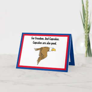 Anúncio Cartoon de Liberdade e Cupcakes da águia-calada am