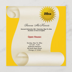 Anúncio Casa Aberta de Formatura (Amarelo)