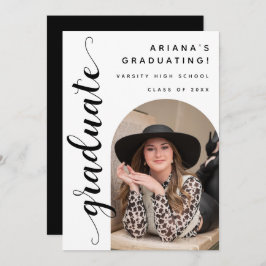 Anúncio Casa Aberta de Graduação de Script Chic Moderno