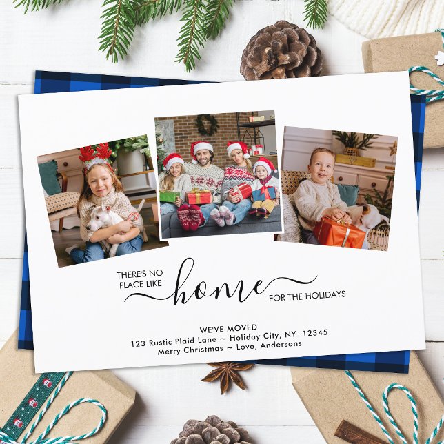 Anúncio Casa Para As Festas 3 Foto Azul Xadrez Em Moviment (Criador carregado)