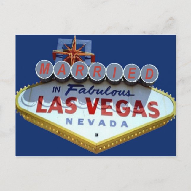 Anúncio CASADO No Fabuloso Cartão Postal de Las Vegas (Frente)