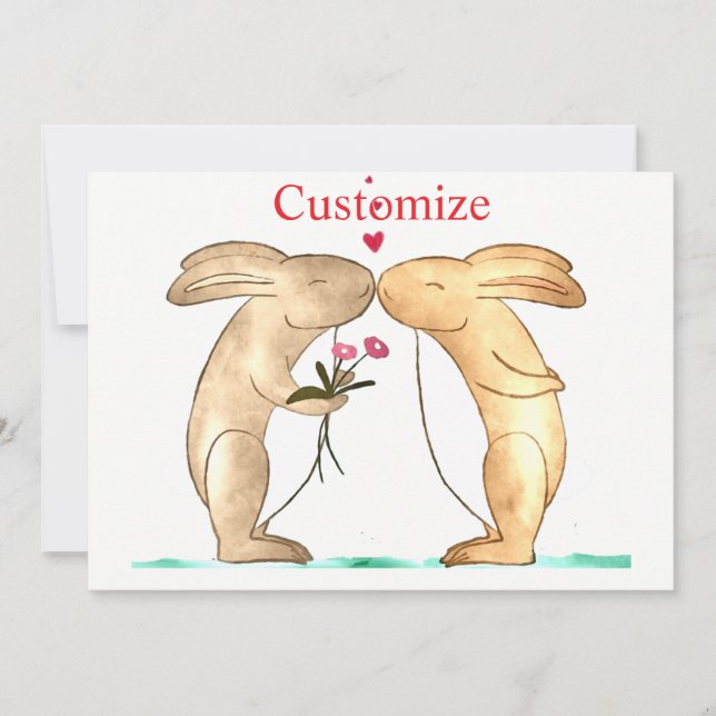 Anúncio Casal de Coelhos Beijando Thunder_Cove (Frente)