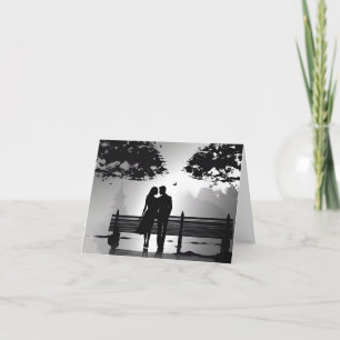 Anúncio Casal Romântico de Silhouette em Park Date