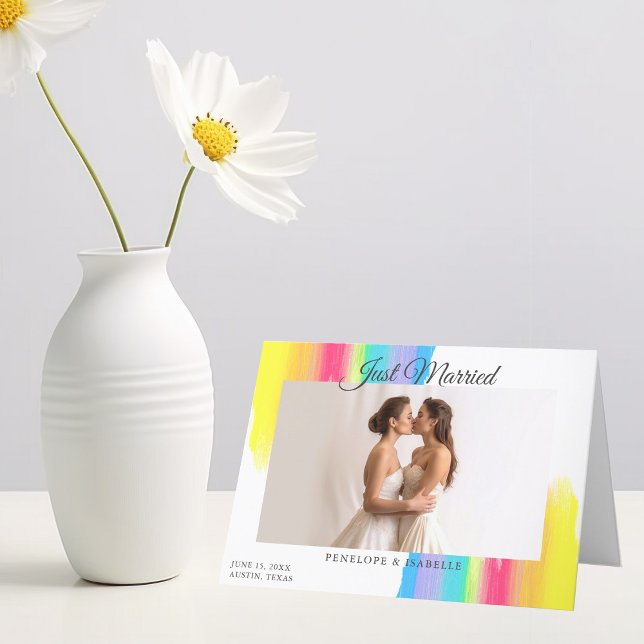 Anúncio Casamento Arco-íris Foto de Recém-Casados Casament (Criador carregado)