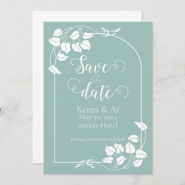 Anúncio Casamento Chic Natural Salva a Data (Frente/Verso)