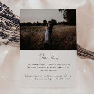 Anúncio Casamento com Foto Minimalista Moderna