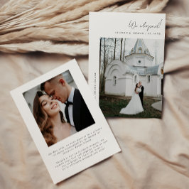 Anúncio Casamento com Roteiro Minimalista de 2 Fotos