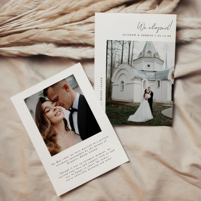 Anúncio Casamento com Roteiro Minimalista de 2 Fotos (Criador carregado)