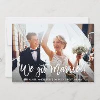 Casamento com Script de Pincel Moderno Nós Nos Cas