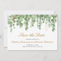 Casamento de Data de Salvamento Dourada da Aquarel