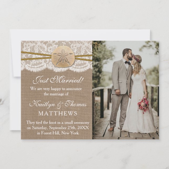 Anúncio Casamento de Foto de Casamento de Praia do Dólar R (Frente)