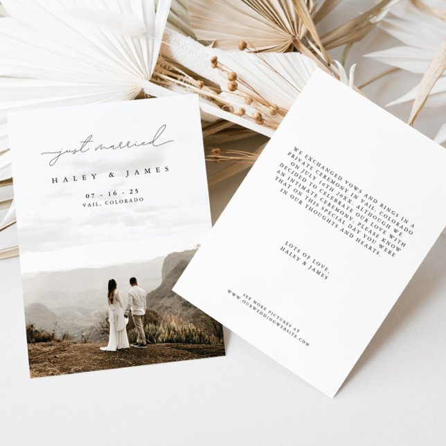 Anúncio Casamento de Fotografia do Recem casados Modern Ca (Criador carregado)