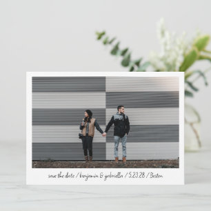 Anúncio Casamento de Fotografias com Letra Moderna Minimal