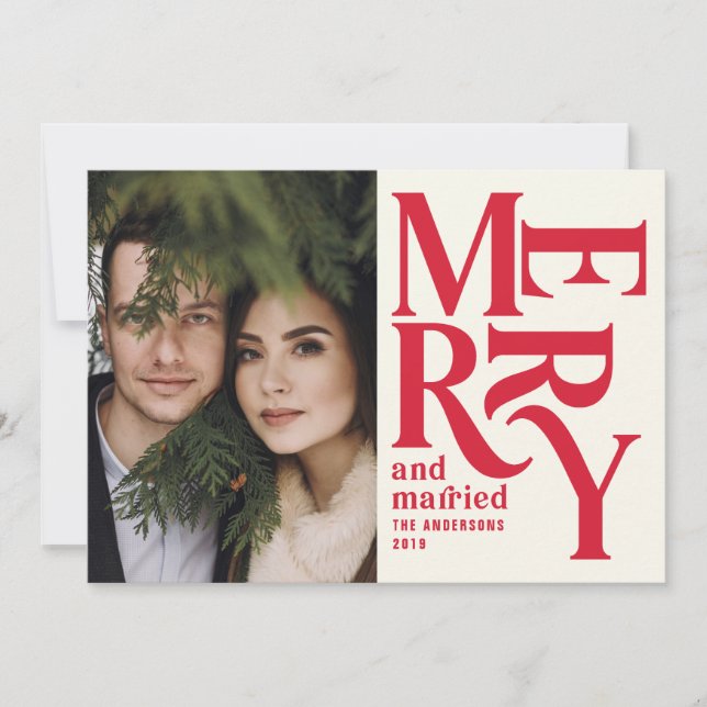 Anúncio Casamento de fotos com feliz de Natal casada com a (Frente)