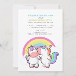 Anúncio Casamento De Gay De Diversão Magical De Unicórnio