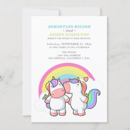 Anúncio Casamento De Gay De Diversão Magical De Unicórnio