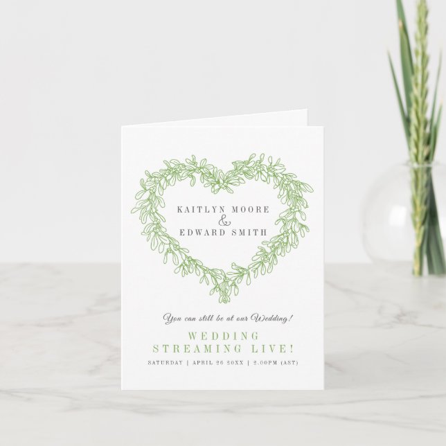 Anúncio Casamento de inverno com visco transmissão ao vivo (Frente)