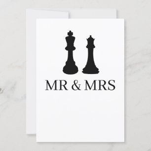 Anúncio Casamento De Pedaços De Xadrez Do Rei E Da Rainha