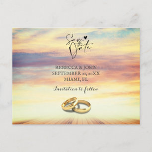 Anúncio Casamento de praia salve cartão postal