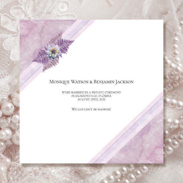 Anúncio Casamento de Recem casados Elegante Dusty (Criador carregado)