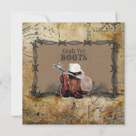 Anúncio casamento do país ocidental com arame farpado