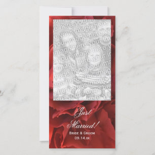 Anúncio Casamento do Recem casados Floral Vermelho
