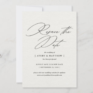 Anúncio Casamento Elegante Mínimo Re-Salvar a Data