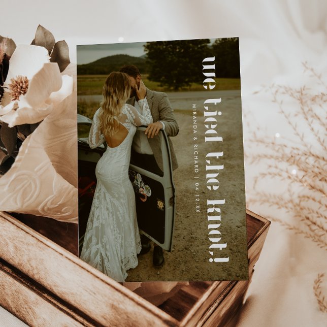 Anúncio Casamento Elopement Moderno e Elegante de 2 Fotos (Criador carregado)