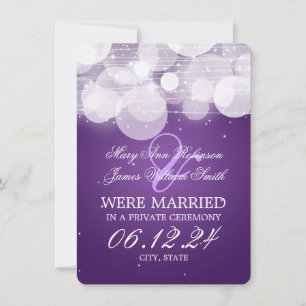 Anúncio Casamento Elopete Brilho e Roxo Sparkle