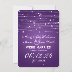 Anúncio Casamento / Elopete Linhas Espumantes Roxo