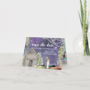 Anúncio Casamento em Aquarela Save the Date Nashville