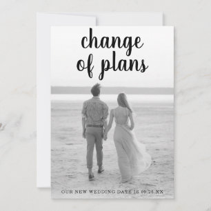 Anúncio Casamento Foto Minimalista Letra Preta à Mão