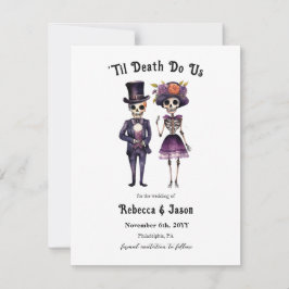 Anúncio Casamento gótico salva esqueletos de data