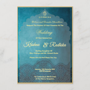 Anúncio Casamento indiano elegante Ganesha
