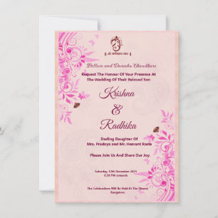 Anúncio Casamento indiano Ganesha Rosa