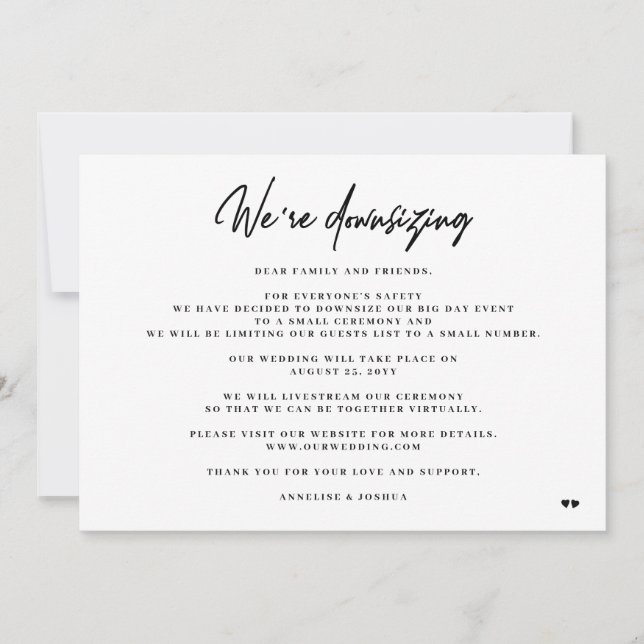 Anúncio Casamento menor minimalista elegante (Frente)