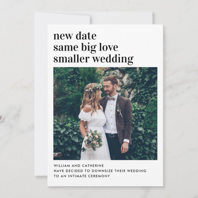Anúncio Casamento Menor Nova Data Mesmo Amor Reduzido Foto (Frente)
